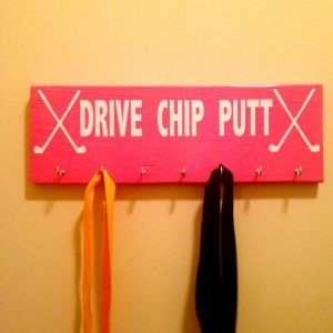 Drive Chip Putt Golf Ribbon or Medal Display